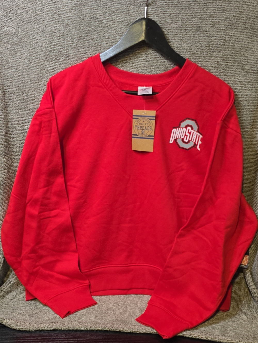 Rivalry Threads Red Ohio State Crewneck Sweatshirt